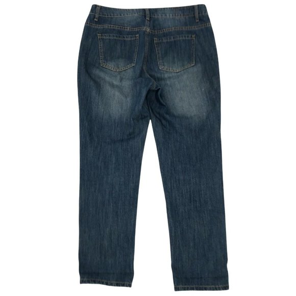 Adam Levine Womens Mid Rise Regular Boyfriend Casual Blue Denim Jeans Size 9/10 - Picture 4 of 7